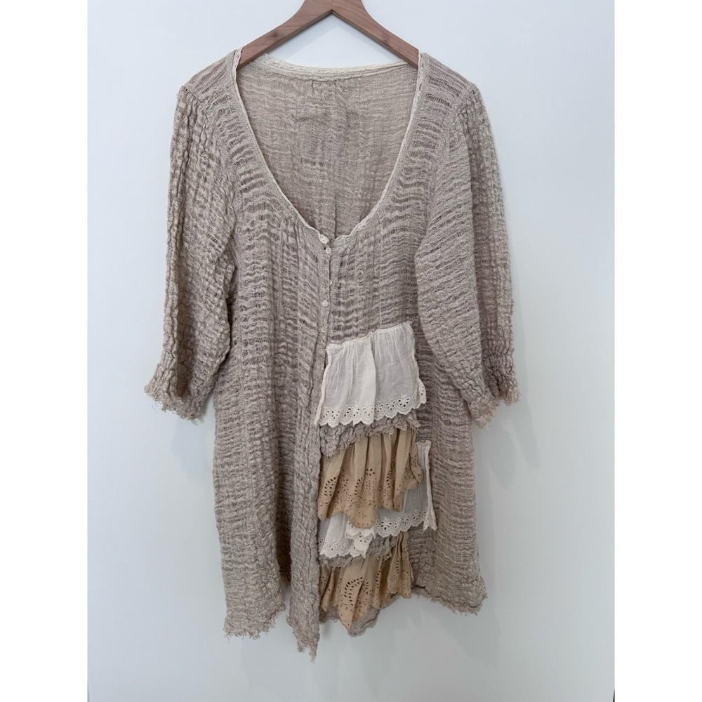 Magnolia Pearl Button Ruffle Cardigan. One Size. - Picture 6 of 15